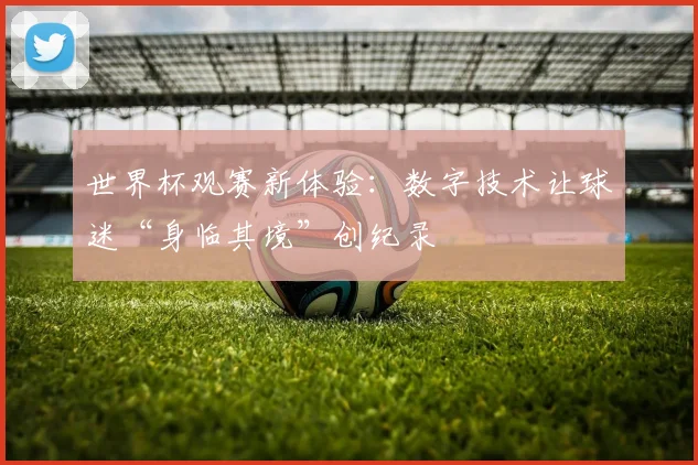 世界杯观赛新体验:数字技术让球迷“身临其境”创纪录